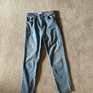 Abercrombie jeans skinny. End of pants have a rip for style
